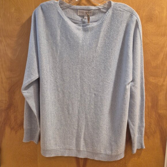 Bianco & Blue Cashmere Blend Sweater Made in Italy Size Large - Picture 2 of 12